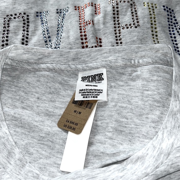 PINK BY Victoria's Secret Rainbow Shine T-Shirt - Picture 8 of 9